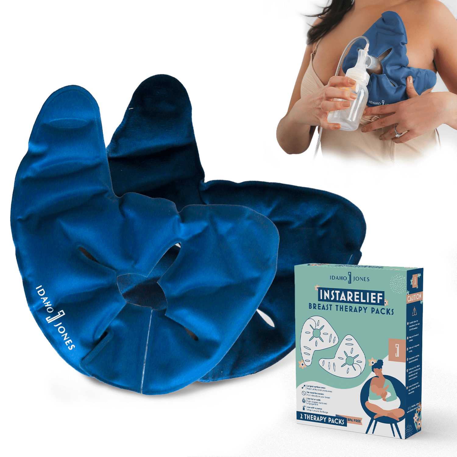 Breast Therapy Pack, 4 Breast Ice Packs for Breastfeeding, Clogged Milk  Ducts Relief, Mastitis Relief. Breast Heating Pad for Breastfeeding, Warm