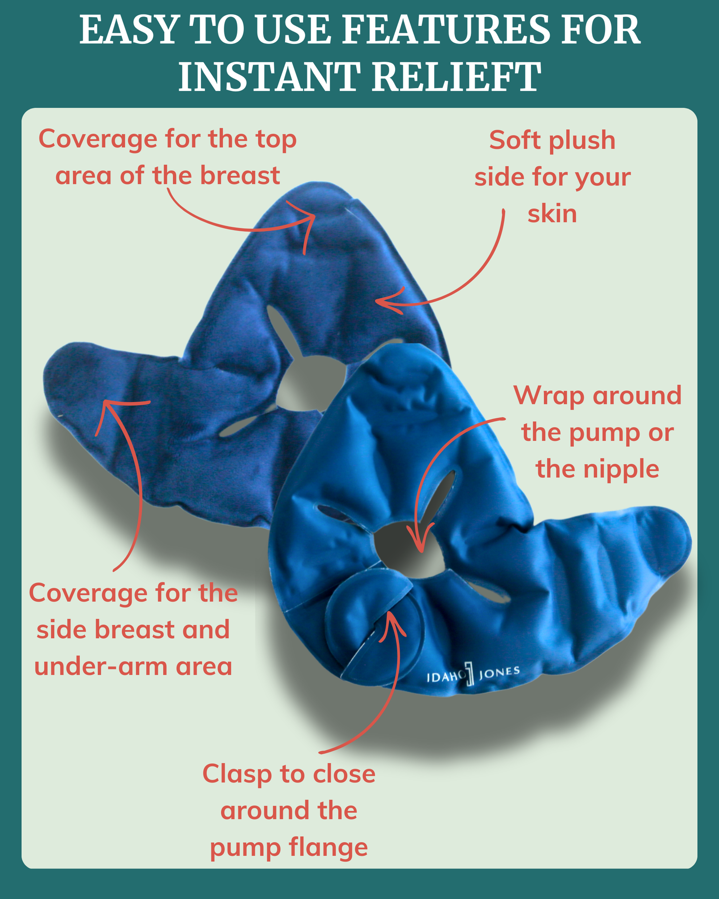 InstaRelief Breast Heating Pads Ice Packs