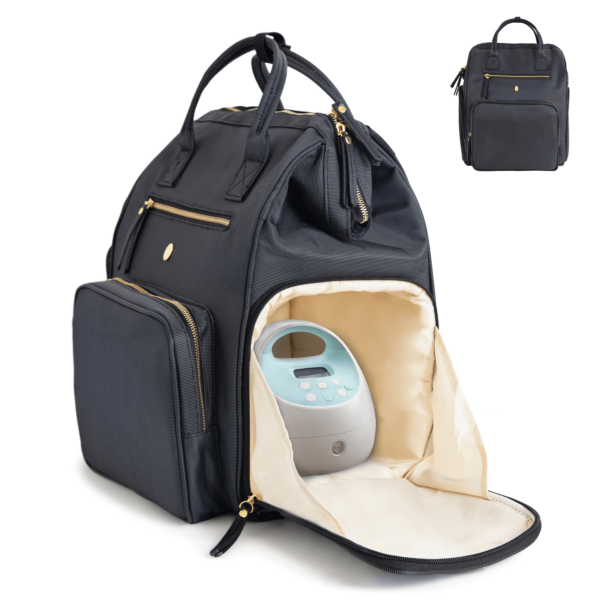 Breast Pump Bag Backpack Lunch Bag,With blue ice and storage