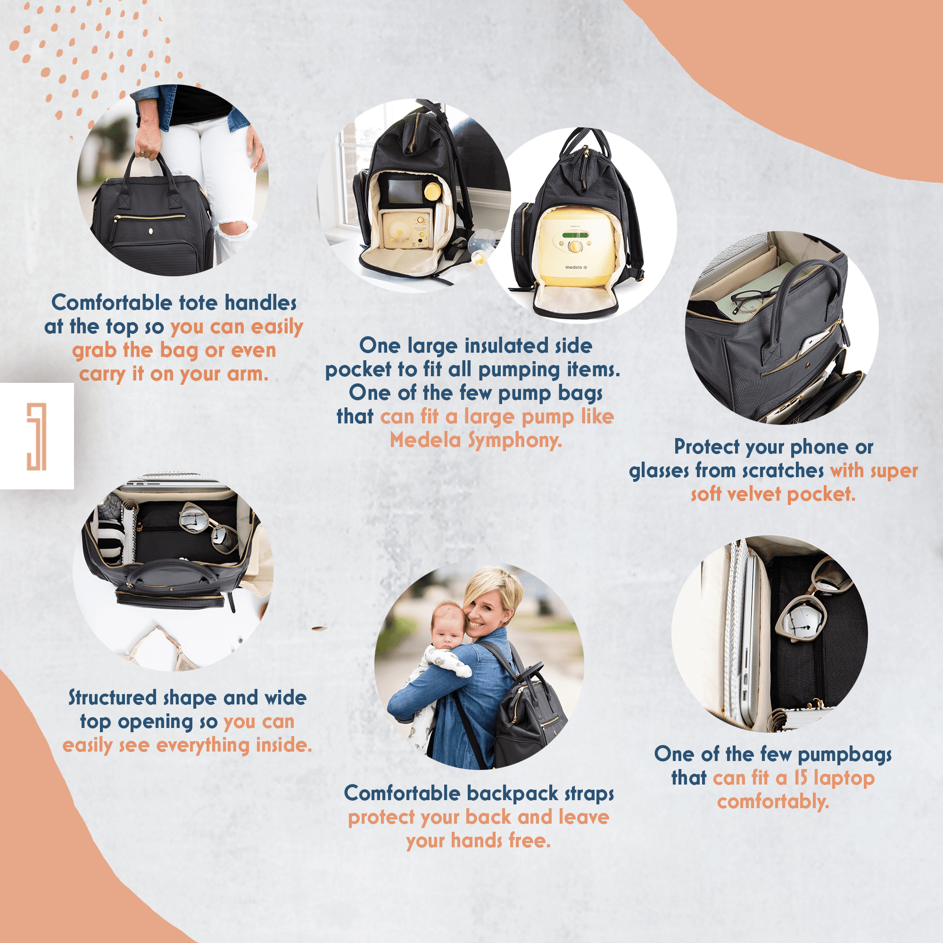 Stylish Breast Pump Backpack for Moms on the Go
